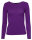 Basic Rundhals Langarmshirt Skinny Fit  1093 - Violett S