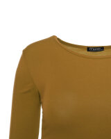 Basic Rundhals Langarmshirt Skinny Fit  1093 - Curry S