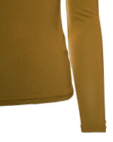 Basic Rundhals Langarmshirt Skinny Fit  1093 - Curry S