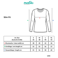 Basic Rundhals Langarmshirt Skinny Fit  1093 - Pfirsichrosa M