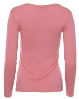 Basic Rundhals Langarmshirt Skinny Fit  1093 - Pfirsichrosa M