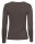 Basic Rundhals Langarmshirt Skinny Fit  1093 - Espresso L