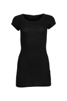 Kurzarm Longshirt  1002 - Schwarz M