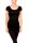 Kurzarm Longshirt  1002 - Schwarz M