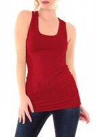 Classic Tanktop Skinny Fit  8002 - Dunkelrot