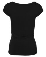 Basic Kurzarm T-Shirt Skinny Fit 1001 - Schwarz M