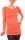 Basic Langarm Longshirt Skinny Fit  1098A - Koralle S/M