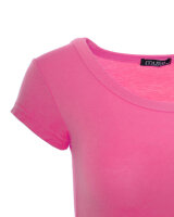 Basic Kurzarm T-Shirt Skinny Fit 1001 - Pink S