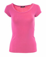 Basic Kurzarm T-Shirt Skinny Fit 1001 - Pink S