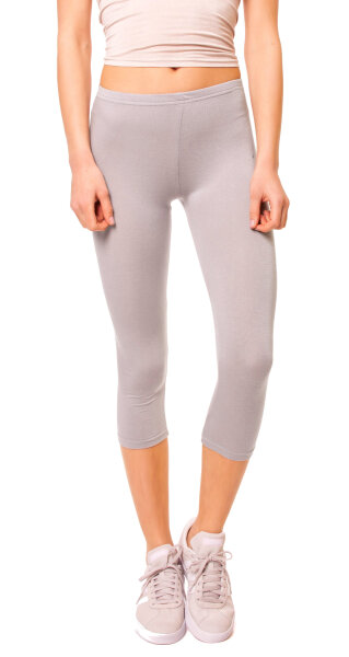 Basic Capri Leggings  1077 - Hellgrau