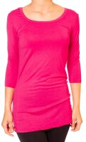 Basic 3/4 Arm Longshirt Skinny Fit  1098 - Dunkel Pink S/M