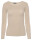 Basic Rundhals Langarmshirt Skinny Fit  1093 - Beige S