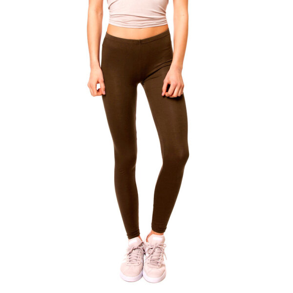 Basic Leggings lang  LG08 - Braun