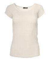 Basic Kurzarm T-Shirt Skinny Fit 1001 - Creme S