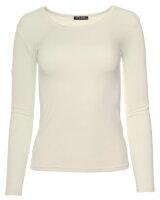 Basic Rundhals Langarmshirt Skinny Fit  1093 - Creme S