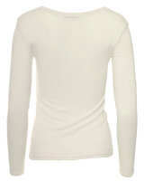 Basic Rundhals Langarmshirt Skinny Fit  1093 - Creme S