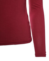 Basic Rundhals Langarmshirt Skinny Fit  1093 - Dunkelrot S