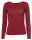 Basic Rundhals Langarmshirt Skinny Fit  1093 - Dunkelrot S