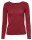 Basic Rundhals Langarmshirt Skinny Fit  1093 - Dunkelrot L