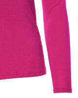 Basic Rundhals Langarmshirt Skinny Fit  1093 - Dunkel Pink S
