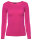 Basic Rundhals Langarmshirt Skinny Fit  1093 - Dunkel Pink S
