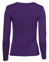 Basic Rundhals Langarmshirt Skinny Fit  1093 - Dunkelviolett S