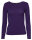Basic Rundhals Langarmshirt Skinny Fit  1093 - Dunkelviolett S
