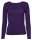Basic Rundhals Langarmshirt Skinny Fit  1093 - Dunkelviolett M