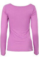 Basic Rundhals Langarmshirt Skinny Fit  1093 - Fliederrosa L