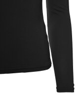 Basic Rundhals Langarmshirt Skinny Fit  1093 - Schwarz XL