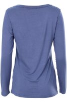 Basic Rundhals Langarmshirt Skinny Fit 1093 - Jeansblau S