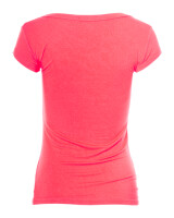 Basic Kurzarm T-Shirt Skinny Fit 1001 - Erdbeerrot L