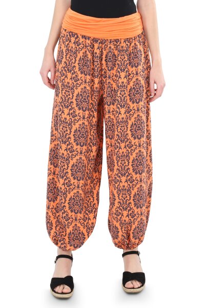 Pumphose mit Yoga Muster 7198 orange