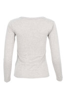 Basic Rundhals Langarmshirt Skinny Fit 1093 Hellgrau...