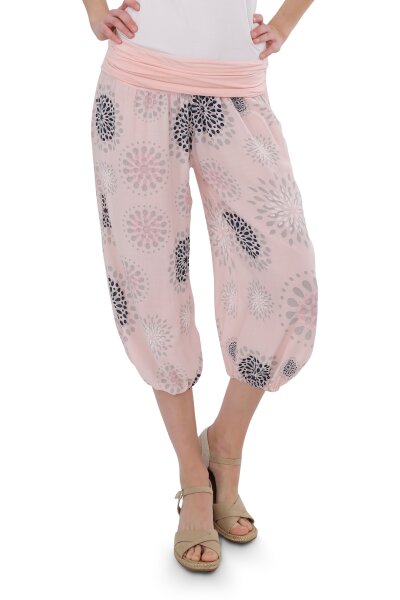 kurze Pumphose mit Print 7182 rosa