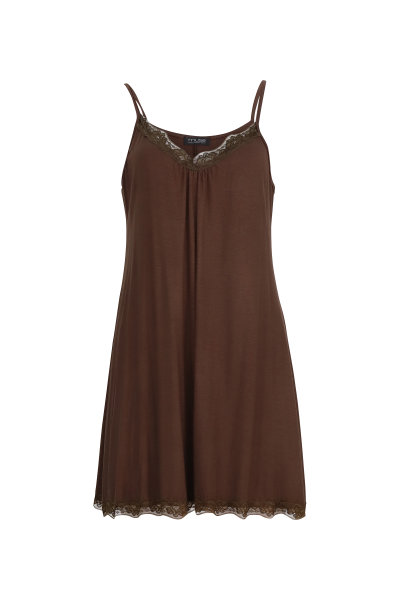 Damen Unterkleid Spaghettiträger Longtop In Camel | Basics Für Unter Blusen & Kleider