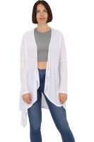 asymetrischer langarm Cardigan (weiß S/M)