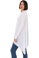 asymetrischer langarm Cardigan (weiß S/M)