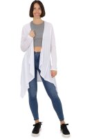 asymetrischer langarm Cardigan (weiß S/M)