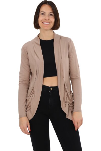Cardigan mit Seitentaschen (hellbraun 34-40)