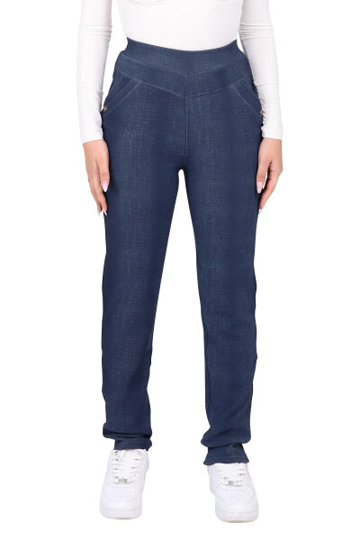 gefütterte Jeans-Optik Jeggings