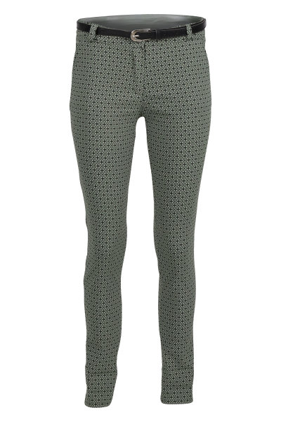 gemusterte Stretch Chinohose