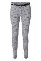 gemusterte Stretch Chinohose