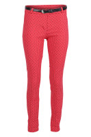 gemusterte Stretch Chinohose