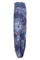 Pumphose Blumen Print 1485 (Jeansblau)