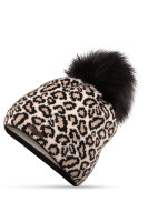 gefütterte Wintermütze mit Bommel Leo M197