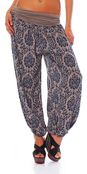 Pumphose mit Yoga Muster 7198 (fango)