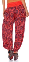Pumphose mit Yoga Muster 7198 (coral)