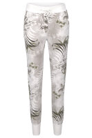Sweathose mit Jungle Print Jogginghose 83728 (weiß)