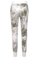 Sweathose mit Jungle Print Jogginghose 83728 (weiß)